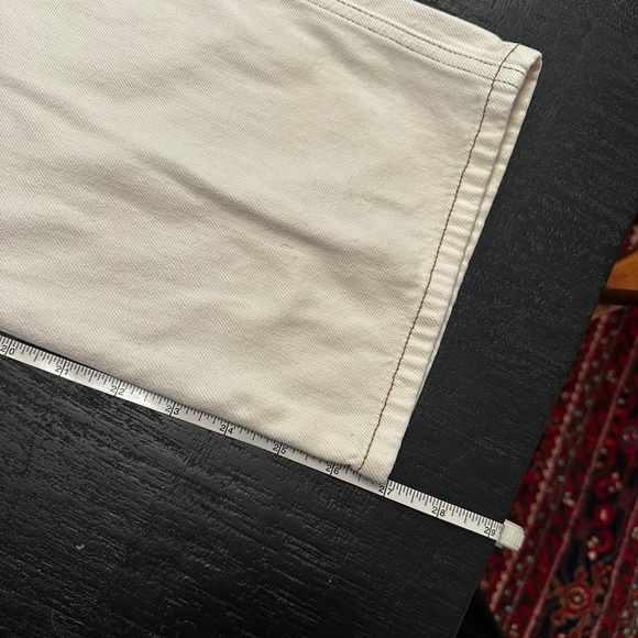 Reformation Lexi High Rise Wide Leg Jeans - Ivory - Size 25 - Picture 3 of 6